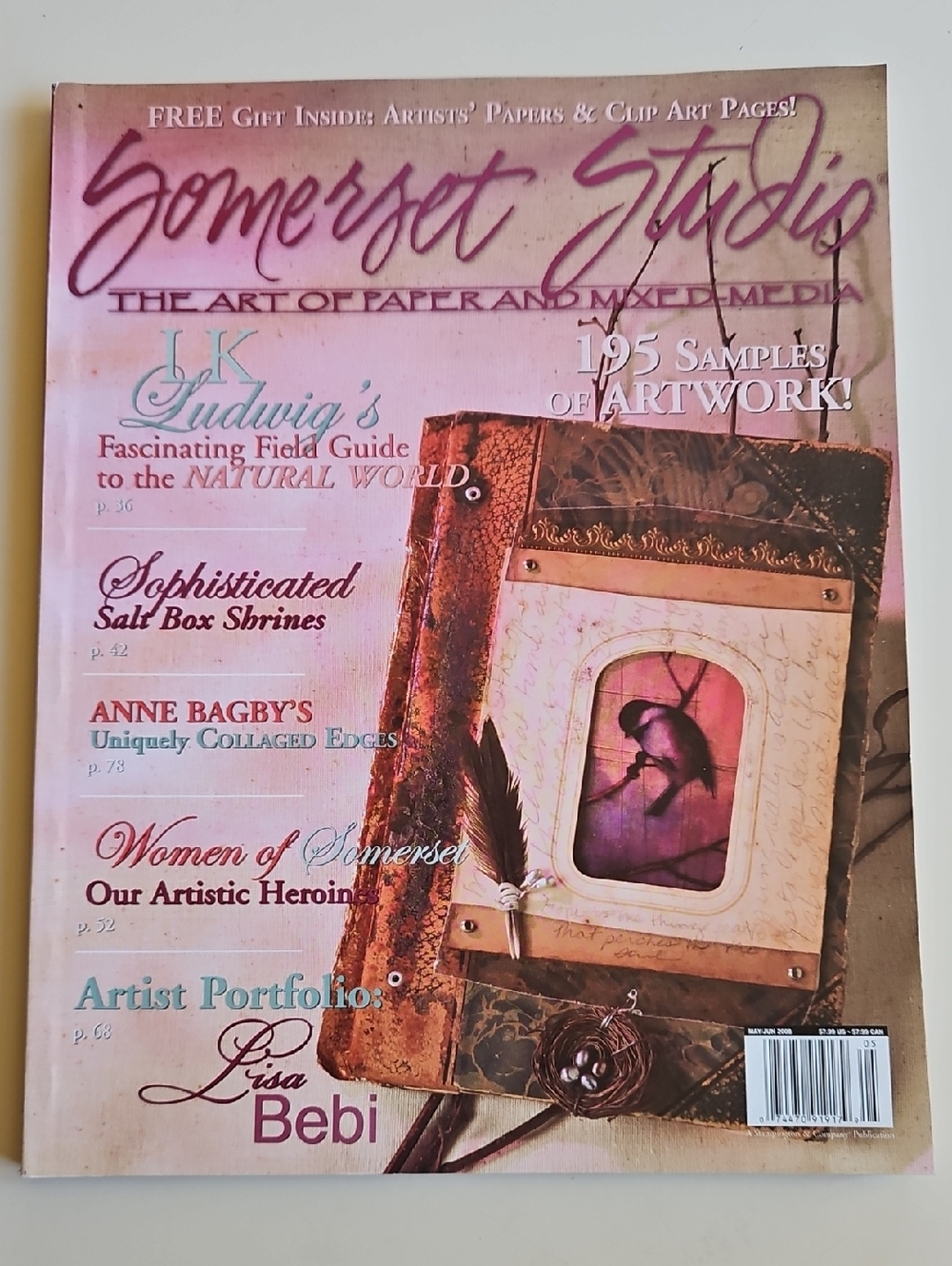Somerset Studio May/June 2008 'Heroes' Volume 12 Issue 3 Collage Mixed Media Art
